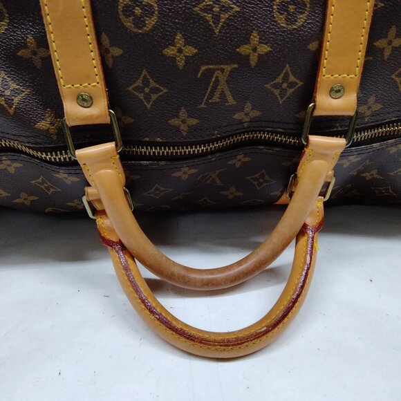 Authentic Louis Vuitton LV Boston Bag Keepall 60 Brown Monogram mn468-120825 - Picture 4 of 9